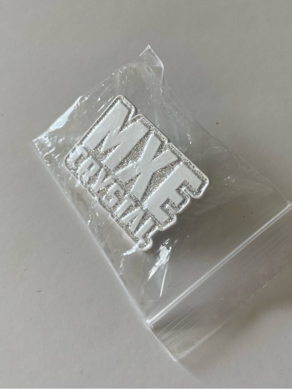 Crystal White Logo Pin - Women's Jewelry